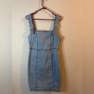 Jean midi zip dress